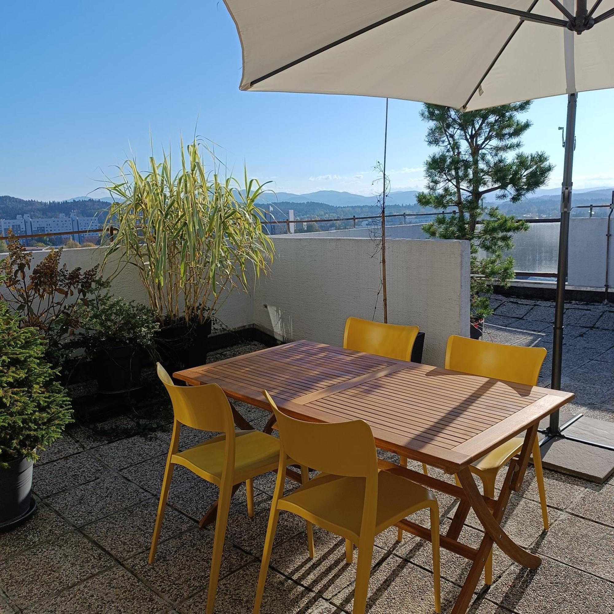 Bright Penthaus Apartement, With A Wonderful View Любляна Экстерьер фото